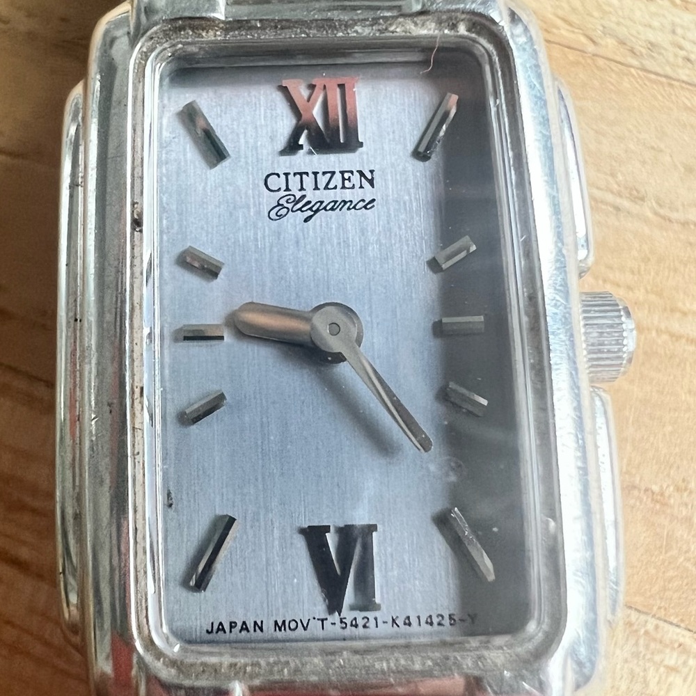 Citizen elegance ladies rectangular gray and silv… - image 7